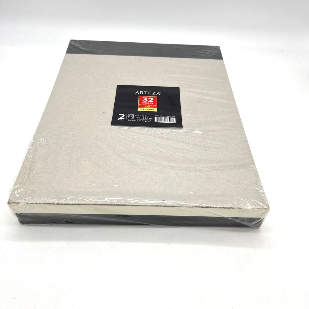 Arteza 2 Pack Watercolor Pad 9x12 32 Sheets Each 140lb 300gsm Premium ARTZ-8066 - Picture 2 of 4